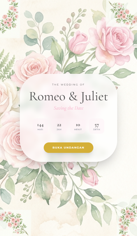 Romantic Floral Wedding Invitation