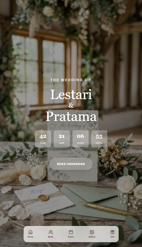 Rustic Nature Wedding Invitation